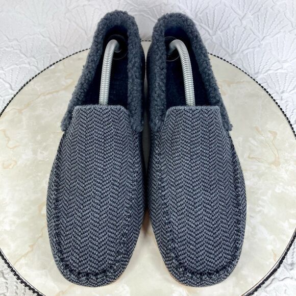 Rothy’s Shoes Mens Size 11 Gray The Merino Wool Sherpa Slipper Comfort Loafers - Picture 4 of 12